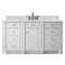 James Martin Vanities Bristol 60in Single Vanity, Bright White w/ 3 CM Eternal Jasmine Pearl Quartz Top 157-V60S-BW-3EJP - alternate 1